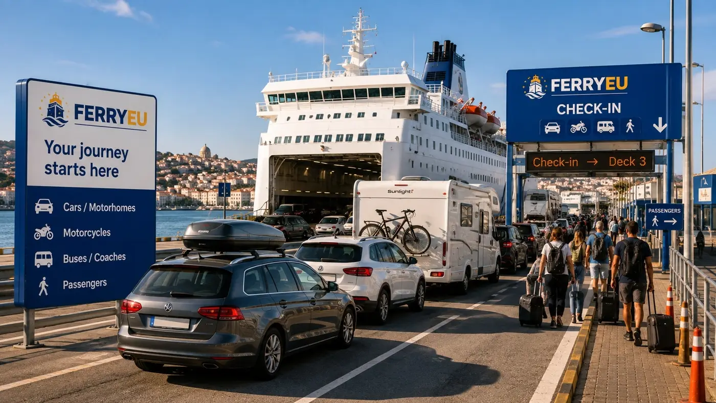 Check-in online, gate del Pireo, bagagli e imbarco: traghetto, rotte e servizi passeggeri
