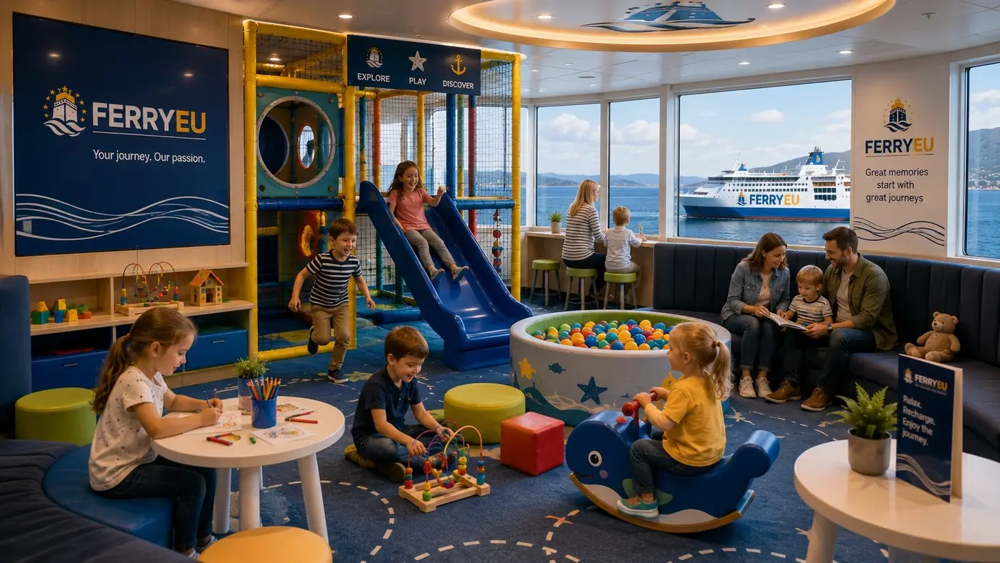 Ristoranti, lounge, negozi e vista mare: traghetto, rotte e servizi passeggeri