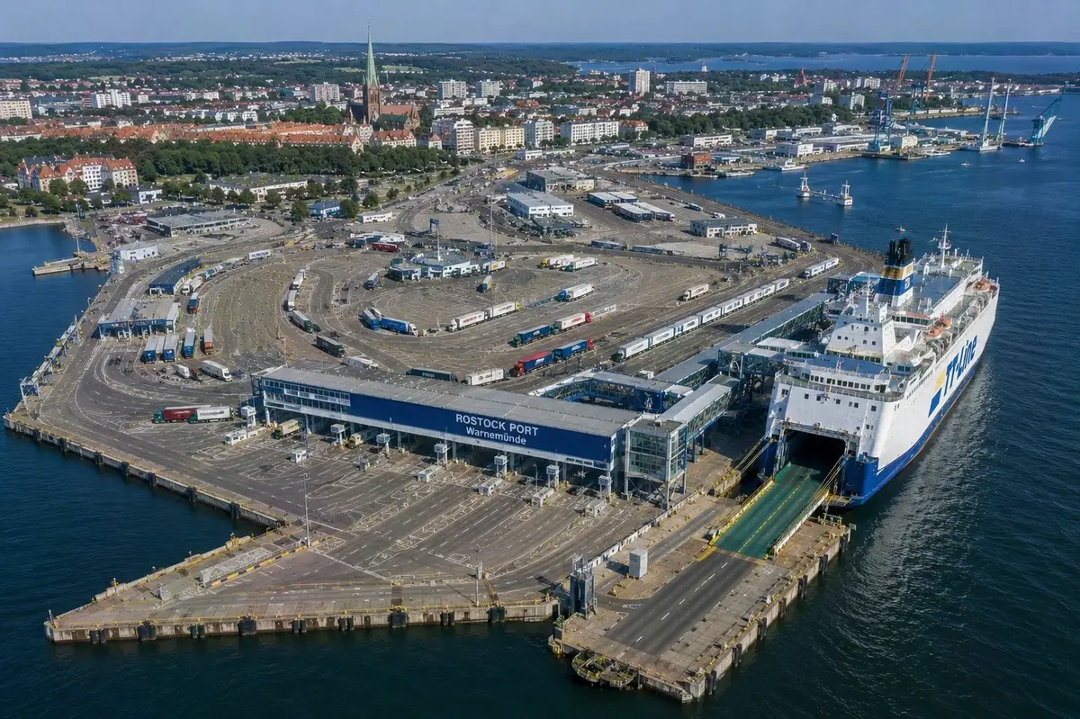 Porto dei traghetti di Rostock