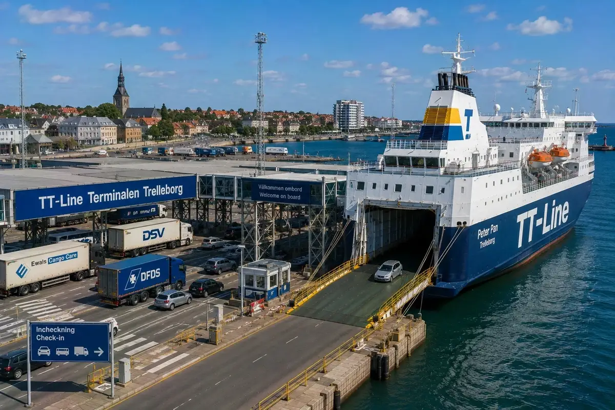 Porto dei traghetti di Trelleborg: rotta e viaggio in traghetto