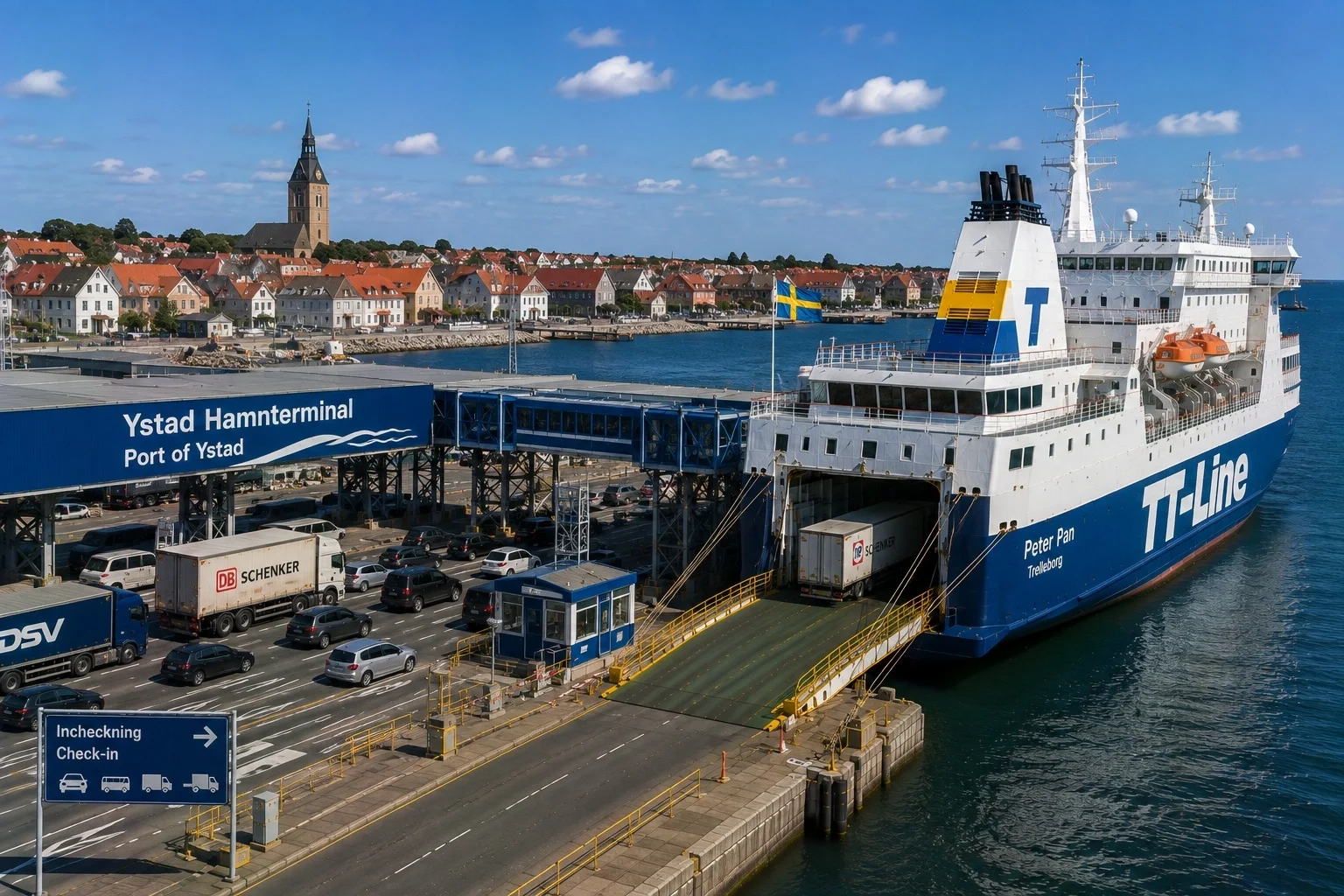 Porto dei traghetti di Ystad